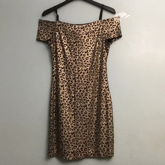 GUESS Tan Bodycon Mini Dress for Night Out - Picture 1 of 15